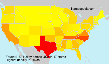 Surname Hailey in USA