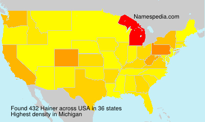 Surname Hainer in USA Surname Hainer in USA