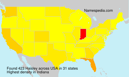 Surname Haisley in USA Surname Haisley in USA