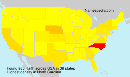 Surname Haith in USA Surname Haith in USA