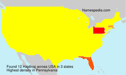 Surname Hajdinaj in USA