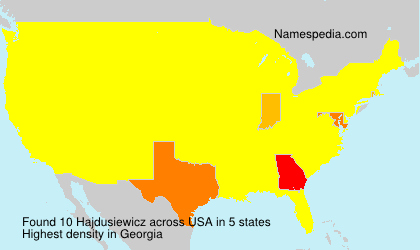 Surname Hajdusiewicz in USA Surname Hajdusiewicz in USA