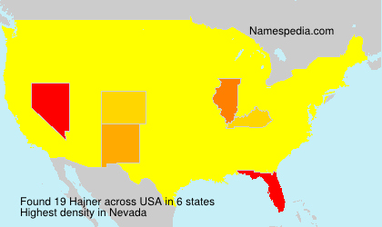 Surname Hajner in USA Surname Hajner in USA