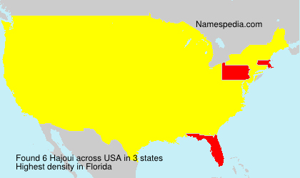 Surname Hajoui in USA Surname Hajoui in USA