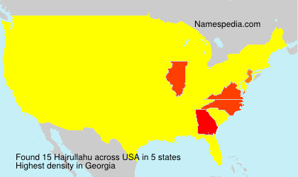 Surname Hajrullahu in USA Surname Hajrullahu in USA