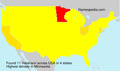 Surname Halaharvi in USA Surname Halaharvi in USA