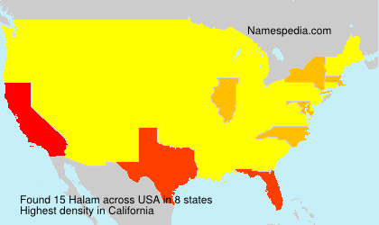 Surname Halam in USA Surname Halam in USA