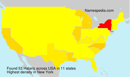 Surname Halaris in USA Surname Halaris in USA