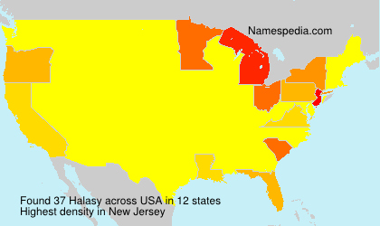 Surname Halasy in USA Surname Halasy in USA