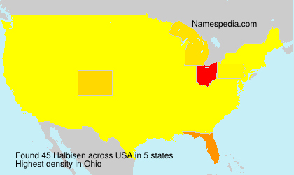 Surname Halbisen in USA Surname Halbisen in USA