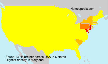 Surname Halbreiner in USA Surname Halbreiner in USA