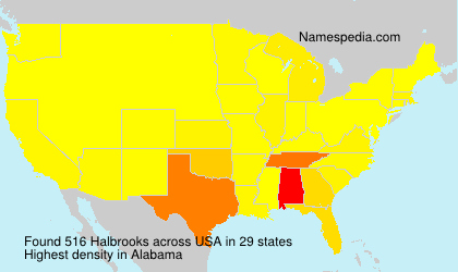 Surname Halbrooks in USA Surname Halbrooks in USA
