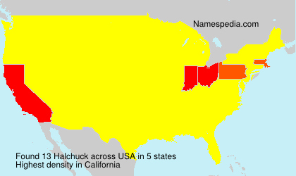 Surname Halchuck in USA Surname Halchuck in USA