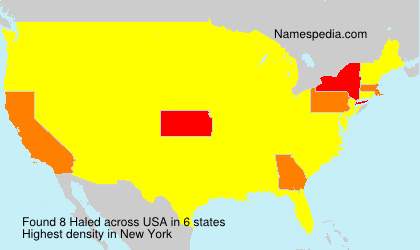Surname Haled in USA Surname Haled in USA