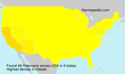 Surname Halemano in USA Surname Halemano in USA