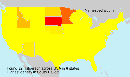 Surname Halgerson in USA Surname Halgerson in USA