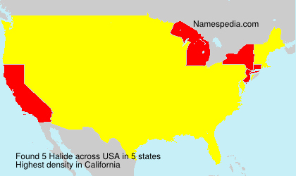 Surname Halide in USA Surname Halide in USA