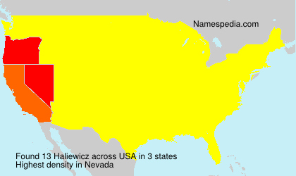 Surname Haliewicz in USA Surname Haliewicz in USA