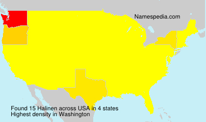 Surname Halinen in USA Surname Halinen in USA