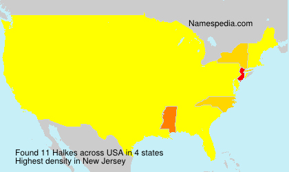 Surname Halkes in USA Surname Halkes in USA