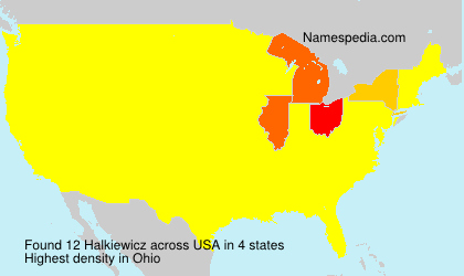 Surname Halkiewicz in USA Surname Halkiewicz in USA