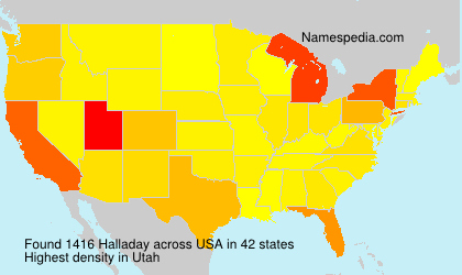 Surname Halladay in USA Surname Halladay in USA