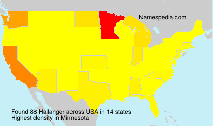 Surname Hallanger in USA Surname Hallanger in USA