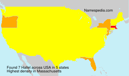 Surname Hallel in USA Surname Hallel in USA