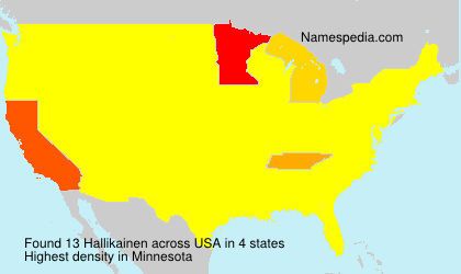 Surname Hallikainen in USA Surname Hallikainen in USA