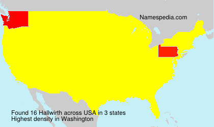 Surname Hallwirth in USA Surname Hallwirth in USA