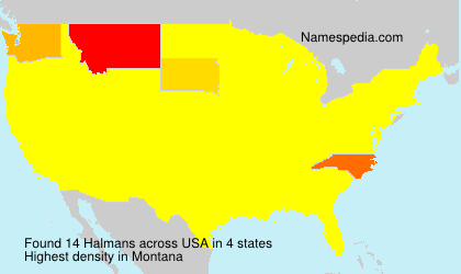 Surname Halmans in USA Surname Halmans in USA