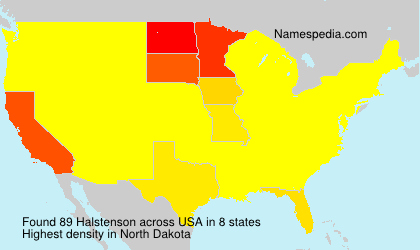 Surname Halstenson in USA Surname Halstenson in USA