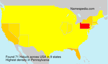 Surname Haluck in USA Surname Haluck in USA