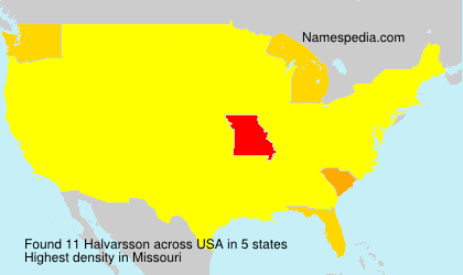 Surname Halvarsson in USA Surname Halvarsson in USA