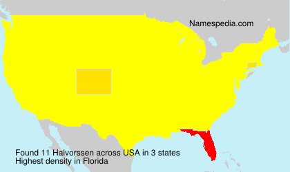 Surname Halvorssen in USA Surname Halvorssen in USA