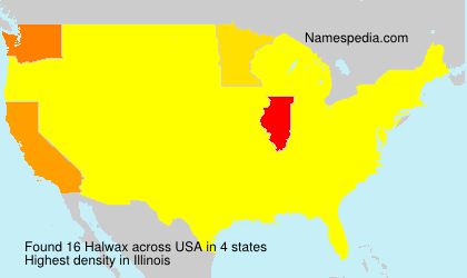Surname Halwax in USA Surname Halwax in USA