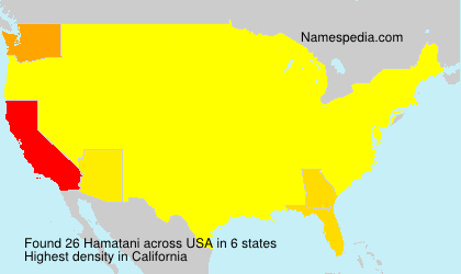 Surname Hamatani in USA Surname Hamatani in USA