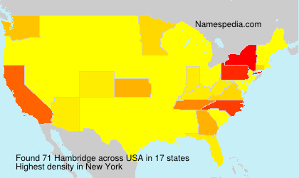 Surname Hambridge in USA Surname Hambridge in USA