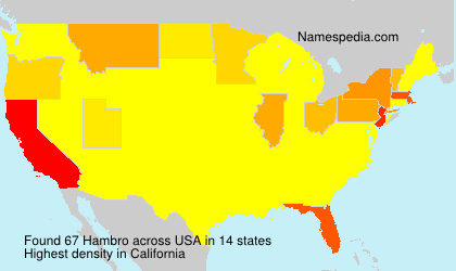 Surname Hambro in USA Surname Hambro in USA
