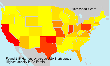 Surname Hamersley in USA
