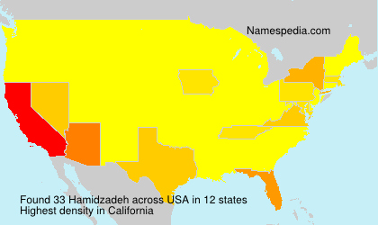 Surname Hamidzadeh in USA Surname Hamidzadeh in USA