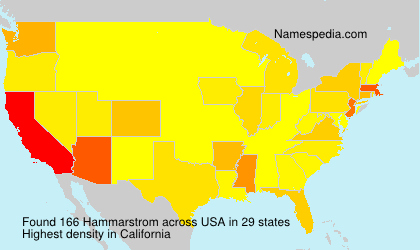 Surname Hammarstrom in USA Surname Hammarstrom in USA