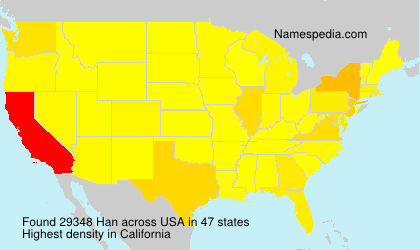 Surname Han in USA