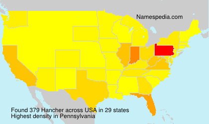 Surname Hancher in USA Surname Hancher in USA