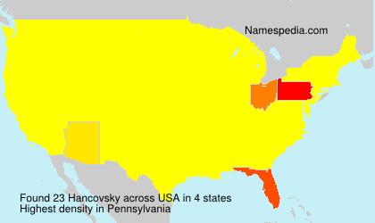 Surname Hancovsky in USA Surname Hancovsky in USA