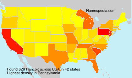 Surname Hancox in USA Surname Hancox in USA