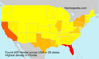 Surname Handal in USA Surname Handal in USA