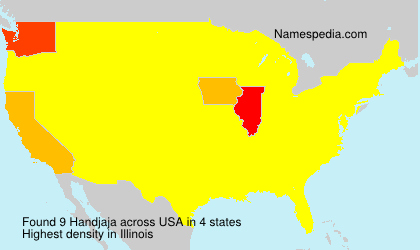 Surname Handjaja in USA Surname Handjaja in USA