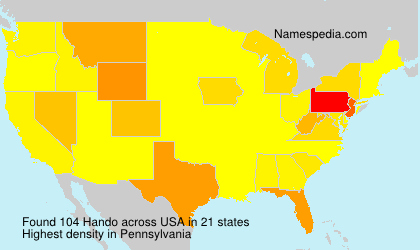 Surname Hando in USA Surname Hando in USA