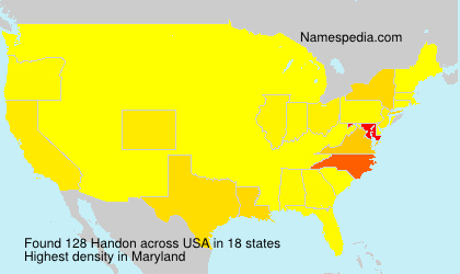 Surname Handon in USA